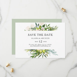 Elegante Olivenöle Horizontal Save the Date