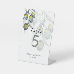 Elegante Olivenweg Sockelschild