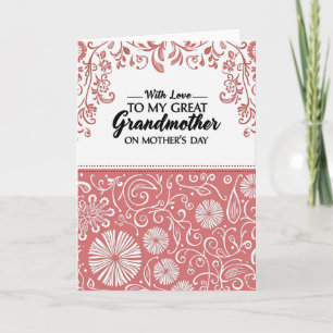 Elegante Oma-Tag-Karte Karte