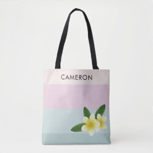 Elegante Ombre Rosa Grüne Frangipani-Blume Custom