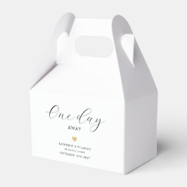 Elegante One Day Away Gold Heart Probe Dinner Geschenkschachtel