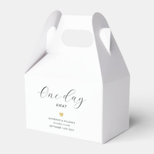 Elegante One Day Away Gold Heart Probe Dinner Geschenkschachtel