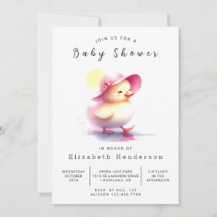 Elegante Online Duck Baby Shower Einladung