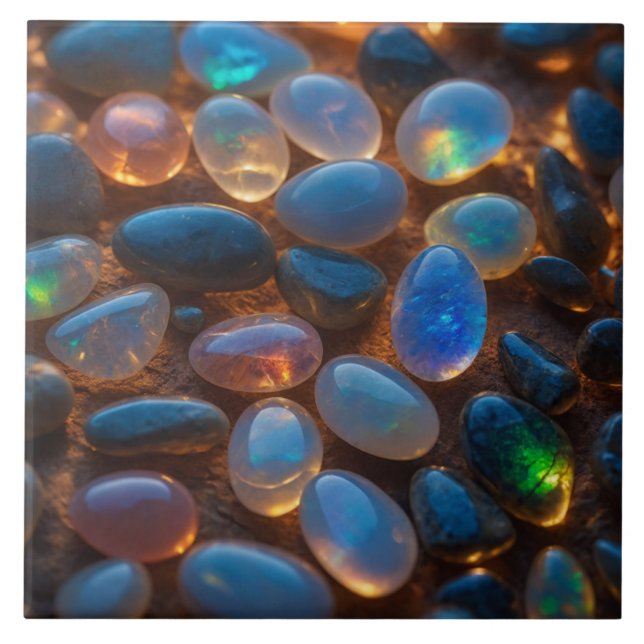 Elegante Opal Keramik Tile Fliese (Vorderseite)