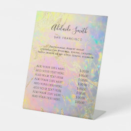 elegante Opal Preisliste Pedestal Sign Sockelschild