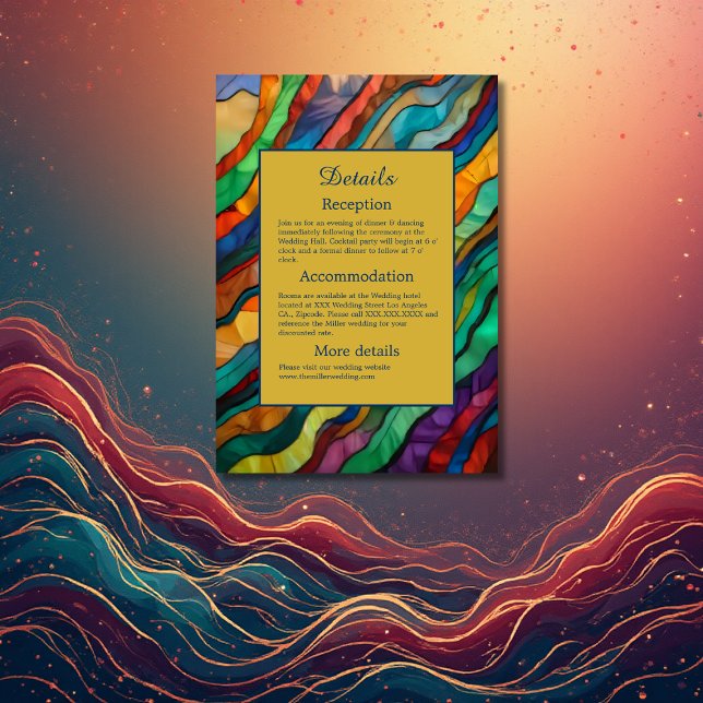 Elegante opulente afrikanische Hochzeit in Urlaubs Begleitkarte (Von Creator hochgeladen)