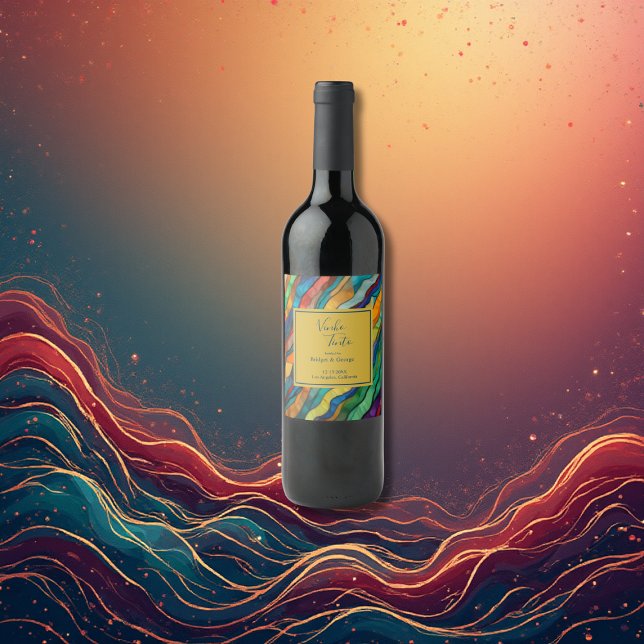 Elegante opulente afrikanische Hochzeit in Urlaubs Weinetikett (Von Creator hochgeladen)