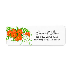 Elegante Orange Blume Hochzeit