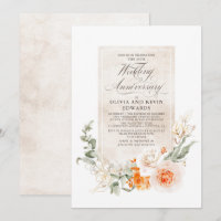 Elegante Orange Blume Hochzeitstag