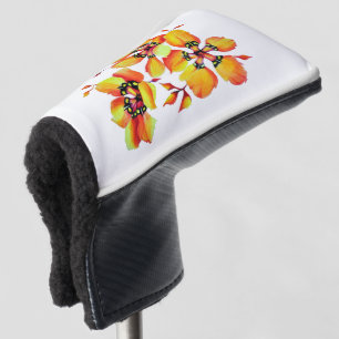 Elegante Orange Blume - Individuelle Anpassung Golf Headcover