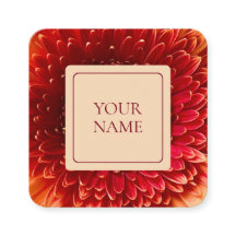 Elegante Orange & Cream Floral Business Card