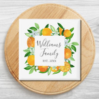 Elegante orange Früchte und Blumen Sommerblumen