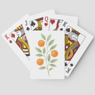 Elegante Orange Fruchtspielkarten Spielkarten