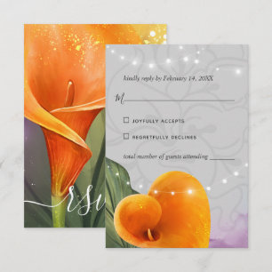 Elegante Orange Lido Locarno RSVP Karte