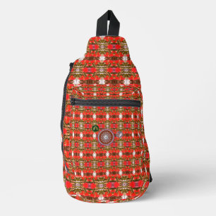 Elegante Orange Logo Art Neuvau. Eleganter Stil Crossbody Bag