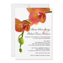 Elegante Orange Orchids Tropical Beach Hochzeit