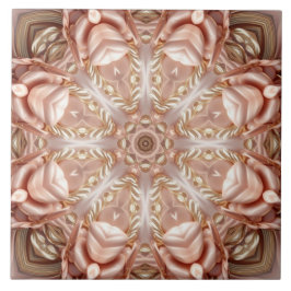 Elegante Orange Peach Floral Keramik Tile Fliese