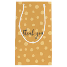 Elegante Orange Polka Dots Gastgeschenk Hochzeit G