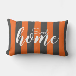 Elegante Orange Striping Muster Test Sweet Zuhause Lendenkissen