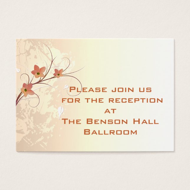 elegante orangefarbene Blume mit wirlem Design (Vorderseite)