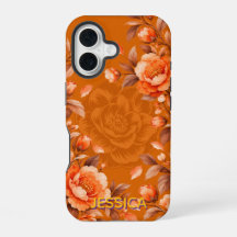 Elegante orangefarbene Kamelienblüten individuell