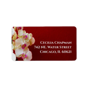 Elegante Orchid Floral Personalisierte Rücksendead Adressaufkleber