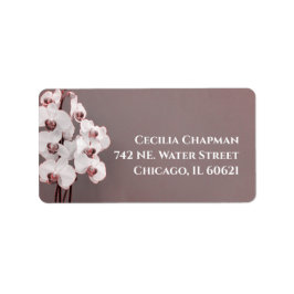Elegante Orchid Floral Personalisierte Rücksendead Adressaufkleber