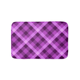 Elegante Orchid Lila Karierte Badematte