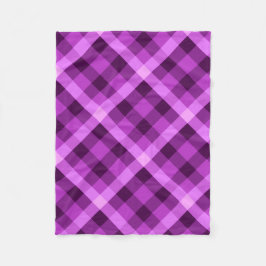 Elegante Orchid Lila Kariertes Fleece Blanket
