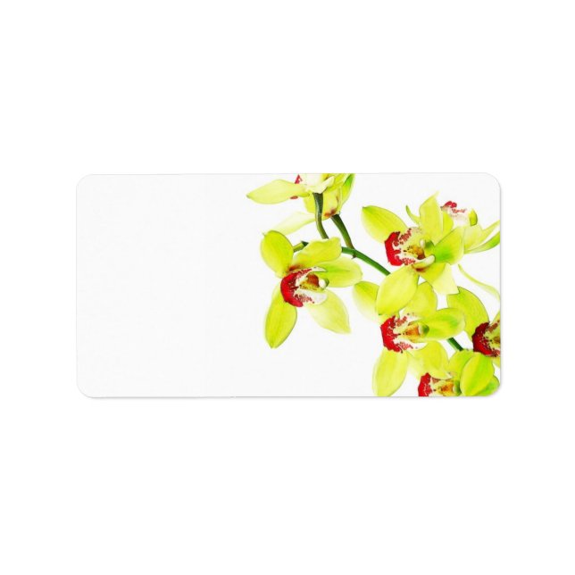 Elegante Orchid Wedding oder General Blank Adressaufkleber (Vorne)