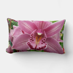 Elegante Orchidee in lila, botanisch Lendenkissen