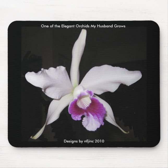 Elegante Orchidee Mousepad 1 (Vorne)