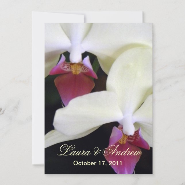 Elegante Orchideen Förmliche Hochzeiten 12x18 Einladung (Vorderseite)