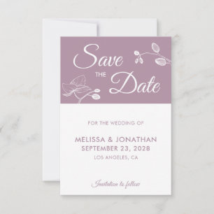 Elegante Orchideen Moderne Blumen Save the Date