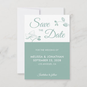 Elegante Orchideen Moderne Blumen Save the Date