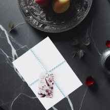 Elegante Orchideen-Monogramm-Geschenkanhänger