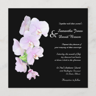 Elegante Orchideen zum Hochzeitsfeiern Einladung