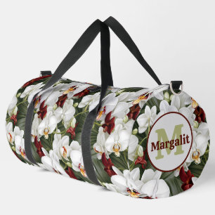 Elegante Orchids Blume Blumenstrauß Duffle Bag
