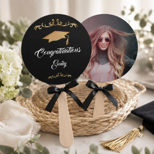 Elegante Ornament Herzlichen Glückwunsch Graduate  Fächer