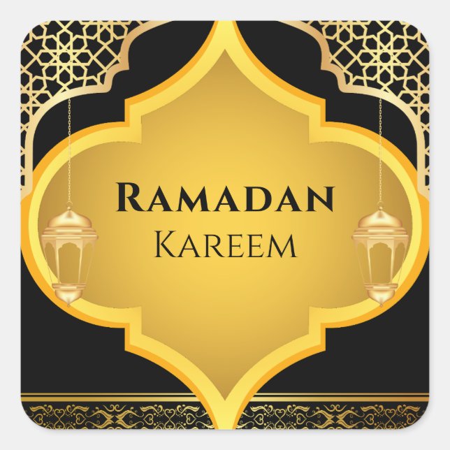 Elegante Ornament Islamic Ramadan Kareem Stickers (Vorderseite)
