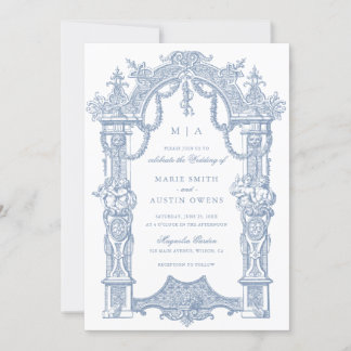 Elegante Ornament-Rahmen Hochzeit Einladung
