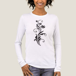 Elegante ornamentale Blumen-Blumenkunst Tri-Blend Shirt