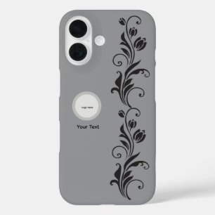 Elegante ornamentale Blumen-Kunst iPhone 16 Hülle