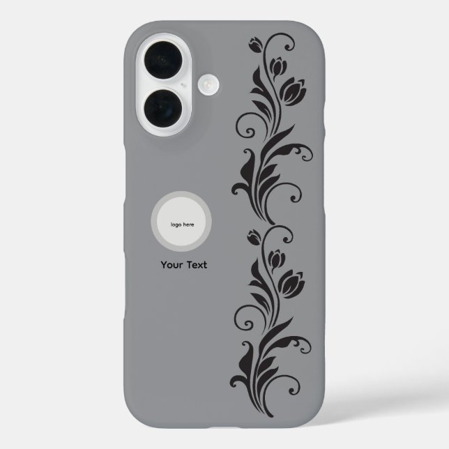 Elegante ornamentale Blumen-Kunst Case-Mate iPhone Hülle (Rückseite)