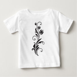 Elegante ornamentale Blumenkunst Baby T-shirt