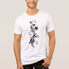 Elegante ornamentale Blumenkunst Tri-Blend Shirt