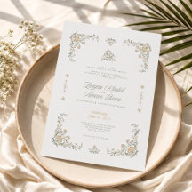 Elegante ornamentale islamische Hochzeitseinladung