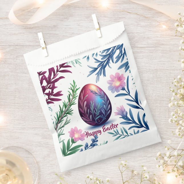 Elegante Oster-Ei-Botanik-Kunst Geschenktütchen (Ausgeschnitten)
