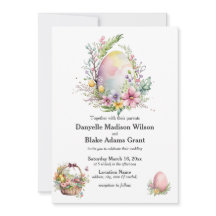 Elegante Osterfeier Frühjahr Wasserfarbenhochzeit