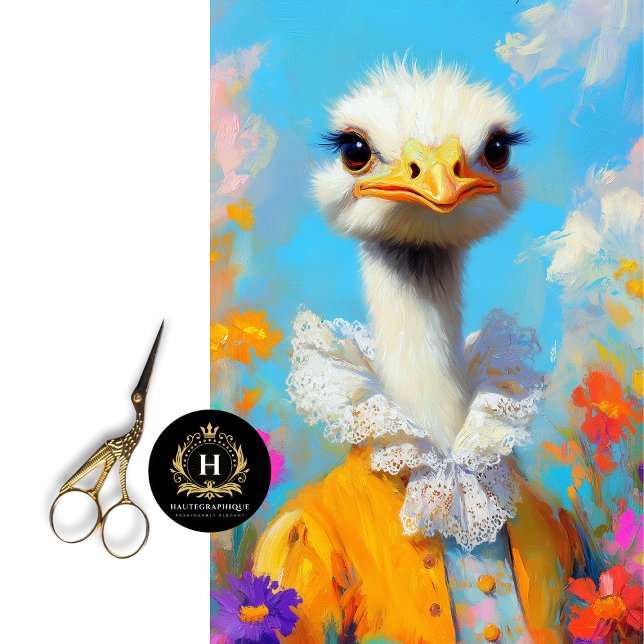 Elegante Ostrich Yellow Pastel Floral Decoupage Seidenpapier (Von Creator hochgeladen)